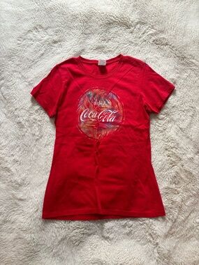VTG Coca-Cola Red Graphic Print T-Shirt